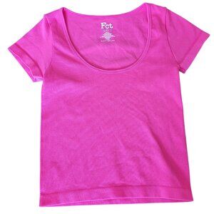 Fct With Love BASICS Hot Pink Ribbed Top Size Small